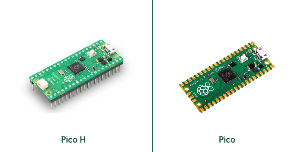 Raspberry Pico ve Pico H farkı. (Alıntı)